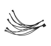 PartyKindom Hub Ventola per PC 1 a 5 Adattatore Cavo Divisore per Ventole CPU Compatto in Plastica Nero per Raffreddamento Personalizzato
