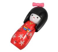 PartyKindom Japanese Style Wooden Kimono Doll Ornament Desktop Decor For Home And Office Lightweight Traditional Japanese Craft Decoration
