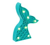 PartyKindom Lampada Coda Sirena LED Verde Decorazione per Camera da Letto e Scrivania Design Creativo Senza Batterie e Fili Luce da Ecologica e Facile da Usare