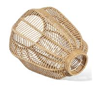 PartyKindom Lampada Sospensione Rattan Paralume Naturale Resistente per Soffitto Luce Rustica Bohemien per Facile da Montare Design Duraturo e