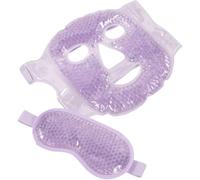 PartyKindom Maschera Gel Viso e Occhi Riutilizzabile con Impacco Freddo e Caldo Copertura Rinfrescante Morbida ed Elastico Sollievo da Gonfiore e Affaticamento Adatta per Sonno Colore Casuale