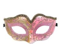 PartyKindom maschera in polvere d'oro maschera per Maschera mascherata per festival costumi maschera cosplay per maschera per la festa in maschera plastica rosa