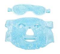 PartyKindom Maschera Viso Rinfrescante in Gel Fredda Riutilizzabile, Set Da, Impacco Di Ghiaccio Per Occhi e Viso, Portatile e Leggera, Per Relax, Yoga e Viaggi