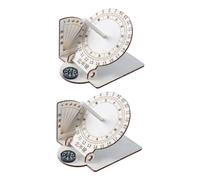 PartyKindom Meridiana Scientifica e Orologio Solare Equatoriale in Legno, Supporto Didattico Educativo per Ragazzo Ragazza, Struttura Stabile e Resistente 2 Pezzi Kit di Apprendimento