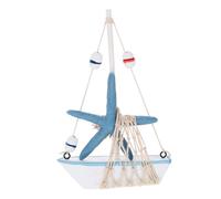 PartyKindom Mini di Barca a Vela Arredamento a Tema Nautico Decorazioni da Spiaggia Piccolo Navigazione Arredamento per Barche a Vela per La Casa Minibarca a Vela Oceano di Legno