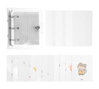 PartyKindom Mini Raccoglitore Anelli Trasparente per Quaderni Piccoli Righe Taccuino Multiuso con Pagine Stoccaggio per Appunti Diario e Scrapbook per Studenti e Viaggiatori