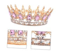 PartyKindom nuziale diadema di strass rosa corone nuziali diademi Bianco compleanno per le donne per ragazze gioielli accessori per per la sposa della sposa lega