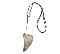 PartyKindom Ocarina a 6 Fori Dolomite Compatta, Strumento Musicale Per Principianti Metodo D'uso Intuitivo e Cordino Nero