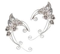 PartyKindom Orecchini Elfo a Clip Per Donna Accessori a Polsino Leggeri Per Costume Di Halloween e Cosplay