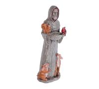PartyKindom Ornamenti Con Statue Da Giardino Statue Religiose Per Mangiatoie Da Giardino Sculture Rustiche Graziose Statue Di San Grandi Mangiatoie Per Uccelli Statue Da Giardino