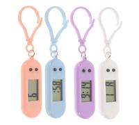 PartyKindom Orologio da Tasca Elettronico Portachiavi 4 Pezzi Plastica Colorato Moschettone per Bambini Studenti Uso Quotidiano Zaino Cintura Leggero Compatto Colore Casuale