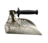 PartyKindom Paletta per La Sabbia e Rilevamento Metalli in Acciaio Inox Manico ABS, Setaccio per Spiaggia e Terreni Vari, Accessorio per Metal Detector per attività di Beach Hunting e Scavo