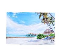 PartyKindom Panno Di Sfondo Hawaiano Sfondo Di Una Festa Hawaiana Ornamento Hawaiano Sfondo Di Una Festa Tropicale Arredamento Bohémien Arazzo Da Parete Banchetto Vinile Foglia Di Palma Foto