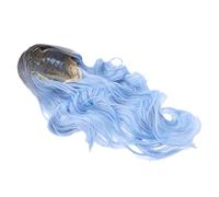 PartyKindom Parrucca Lunga Colorata Ondulato Nero e Blu Per Cosplay e Stile Lolita Perfetta Per Feste e Uso Quotidiano Leggera e Comoda Per Ogni Testa