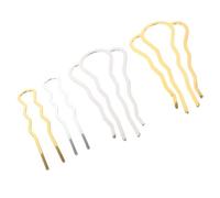 PartyKindom Pettini per Chioma Francesi 4 Pezzi in Metallo Resistente e Lucido, Forcine Laterali per Chioma Fini da Donna, Accessori Styling per Matrimoni e Feste, Set Decorativo Femminile