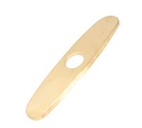 PartyKindom Piastra Copertura Rubinetto Lavello in Acciaio Inossidabile Spazzolato Oro Copriforo Bagno Resistente alla Corrosione Deck Plate per e Bagno