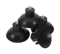 PartyKindom Piedini di Livellamento in Gomma M6 Filettati, Set 4 Pezzi Neri Ventosa Antiscivolo, Supporti Antivibrazione per Mobili, Tavoli e Attrezzature Meccaniche, Regolabili in Altezza