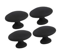 PartyKindom Pietre Gua Sha Strumento User-friendly Set 4 per Massaggio Viso in Nera, Rilassamento e Domestico per On-the-go
