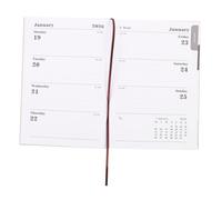 PartyKindom Planner Notebook PU Leather Cover Weekly Daily Calendar English Layout For Management