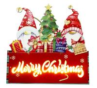 PartyKindom Porta Natale Adesivi Natalizi Ciondolo Gnomi Ornamenti Ghirlanda Decorazioni Mondo Natale Cartello Appeso Natale Adesivi per Finestre Natale Porta Appesa Legno