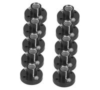 PartyKindom Portalampada a Vite Miniatura Per Esperimenti Di Fisica, Base Per Lampade a Vite in Plastica Nera, Supporto Di Illuminazione Per Laboratori Didattici, Set Da 10 Pezzi