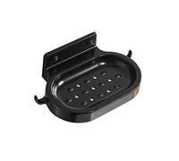 PartyKindom Portasapone Autoadesivo in Alluminio Aeronautico Cestino Per Sapone Vintage Da Bagno Vassoio Per Sapone Con Gancio Per Cucina e Lavanderia