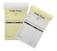 PartyKindom Quaderno degli ordini e libro delle fatture per piccole imprese, 2 moduli copia, carta bianca, 100 fogli per libro, formato 14x21 cm, per ufficio e operazioni sul campo