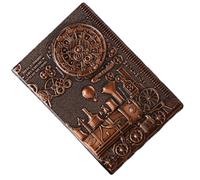 PartyKindom Quaderno PU Rigido Vintage Pagine Rigate per Appunti e Viaggi | Copertina in PU e Carta, Stile Retrò, per Poesie, Pianificazione e Schizzi, Uso per Studenti e Ufficio
