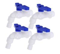 PartyKindom Rubinetto Per Acqua Da Esterno Con Maniglia, 4 Pezzi: Rubinetto Con Ugello A Connettore Rapido Da 1/2" in Plastica Per Lavatrice - Rubinetto Per Irrigazione Da Giardino in