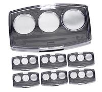 PartyKindom Scatola Da 10 Pezzi scatola di ombretti Opaco tavolozza vassoio per il trucco occhio ombra palette di ombretti vuota scatole di ombretti vuote porta ombretto vuoto alluminio Nero