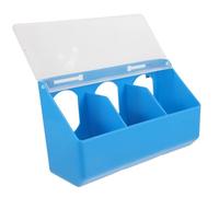 PartyKindom scatola di alimentazione mangiatoia per piccioni alimentatori contenitori mangiatoia per uccelli per esterno mangiatoie per uccelli per l'impiccagione esterna plastica Sky-Blue