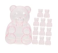 PartyKindom Scatole Da 12 Pezzi scatola di caramelle confezione in plastica ornamenti per orsi riempibili confetti neri confetti incartati contenitori per snack nozze p.s