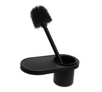 PartyKindom Scopino Wc con Supporto da Parete Nero Lungo Installazione Bagno in Alluminio Resistente Drenaggio Rapido e Asciugatura Veloce