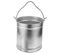 PartyKindom Secchio per Cenere in Metallo Resistente con Manico Contenitore per Barbecue e Trasferimento Cenere per Esterno e