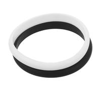 PartyKindom Set 2pezzi Braccialetti Sportivi in Silicone Nero e Bianco, Fasce Polsi Elastiche, Rapida Asciugatura e Facili da Pulire per Fitness e Movimento Intenso