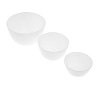 PartyKindom Set 3 Ciotole Silicone per Maschera Viso Flessibili e Riutilizzabili, Colore Bianco, per DIY Hairdressing Oil e Maschere Facciali