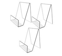 PartyKindom Set 3 Pezzi Portalibri in Acrilico Trasparente, Supporti per Libri e Quaderni per Ufficio e Centro Commerciale, Strumenti Efficaci per Esposizione e Organizzazione