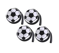 PartyKindom Set 4 Portamonete Rotondi in Latta Motivo Pallone da Calcio, Contenitore Creativo per Monete e Piccoli Oggetti, Tasche Compatte per Uso Quotidiano, per Scuola, Colore Casuale