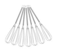 PartyKindom Set 7 Pezzi Agitatore per Tintura Chioma in Acciaio Inox Miscelatore Manuale per Crema Colorante Strumento Parrucchiere per Uso Fai da Te a Casa