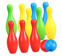 PartyKindom Set da Bowling Gigante per Giocattoli Sportivi da Esterno ed Esterno Include 10 e 2 Palline per Attività Interattive e Giochi Gruppo