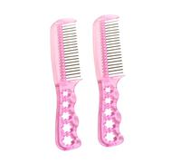 PartyKindom Spazzola per Parrucca e Bambola 2 Pezzi Colore Rosa Antistatica in Filo D’acciaio Resistente per Cura Chioma Sintetici, Set per Bambini e Appassionati di Parrucche