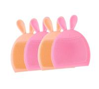 PartyKindom Spazzola per Pulizia del Viso in Silicone 4 Pezzi Set Funzione Esfoliante e Pulizia Delicata Adatta a Pelle Secca e Sensibile