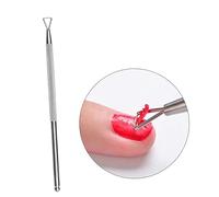 PartyKindom Spingi Cuticole Per Unghie e Pulitore Per Cuticole 3 Pezzi in Acciaio Inossidabile, Raschietto Doppio Lato Cucchiaio Curva Per Manicure Professionale e Rimozione Smalto Gel