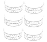 PartyKindom Strumento per Misurazione Sopracciglia in Pvc Trasparente Set 6 Pezzi Righello Flessibile Portatile per Microblading e Mappatura in Vari Ambienti di Lavoro