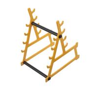 PartyKindom Supporto a fitness mini sportiva rastrelliera per manubri arredamento con bilanciere arredamento scrivania per bilanciere al carbonio Giallo