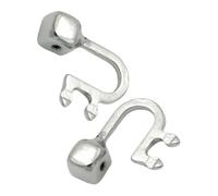 PartyKindom Supporto Naso di Naselli Antiscivolo per Occhiali in Metallo Argento, 1 Aumenta Altezza e Comfort Quotidiano per Montature Ottiche Piatte