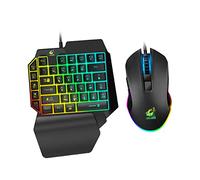 PartyKindom Tastiera Gaming Illuminata Con Mouse Ergonomico Per Gioco Design Pratico e Facile Da Usare Per Intrattenimento Domestico e Sessioni Di Gioco Materiale Resistente e Duraturo Rgb Per