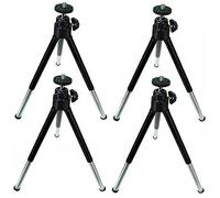PartyKindom Treppiede Mini Telescopico per Smartphone e Fotocamera, 2 Sezioni in Alluminio e Plastica Nero, 4 Pezzi, per Fotografia Desktop e Uso Professionale