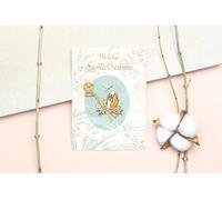 PARTYLANDIA, Biglietto Auguri Santa Cresima con Mitria Dorata Serigrafata