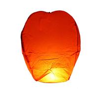 PARTYLANDIA CF 10pz Lanterna Cinese, Biodegradabile, Mongolfiera Volante Pallone Aerostatico Cielo Feste Sky Lantern (Arancione)